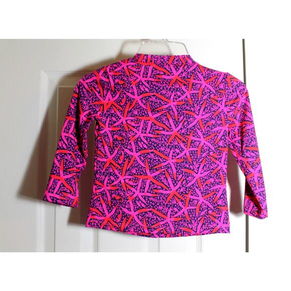 Lilly Pulitzer 'Star Searching' Girl's SPF Swim Top sz 6 - Picture 2 of 3
